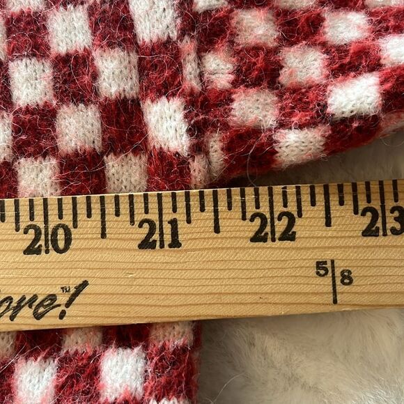 Madewell Wool Alpaca Blend Checkerboard Jacquard Pullover Sweater Size Smalll - Picture 11 of 13